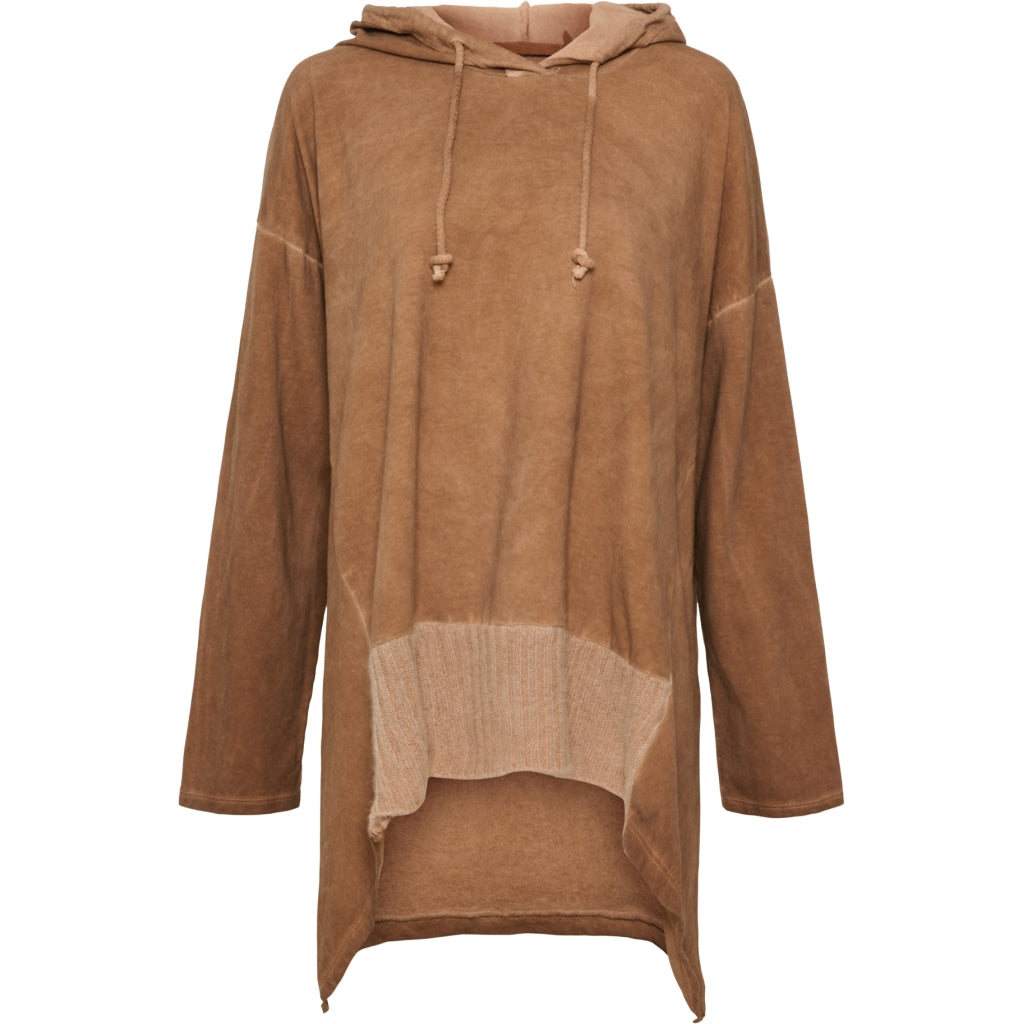 MARTA DU CHATEAU Marta Du Chateau dame hoodie D2686 Restudsalg Camello
