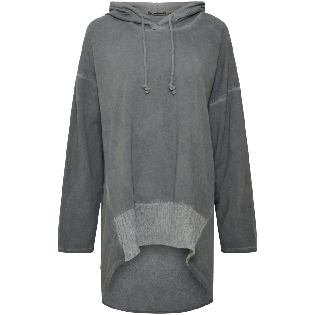 MARTA DU CHATEAU Marta Du Chateau dame hoodie D2686 Restudsalg Medium grey