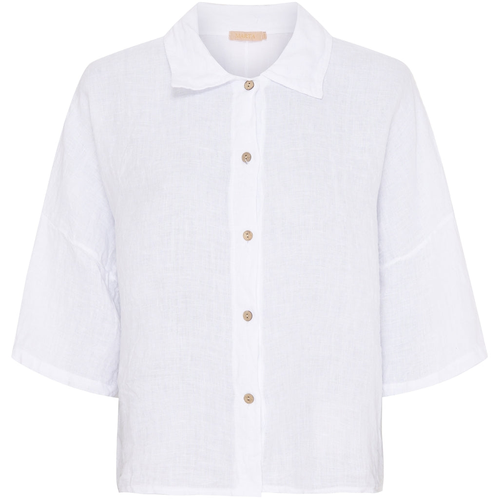 MARTA DU CHATEAU Marta Du Chateau dame skjorte 81295 Restudsalg White SS
