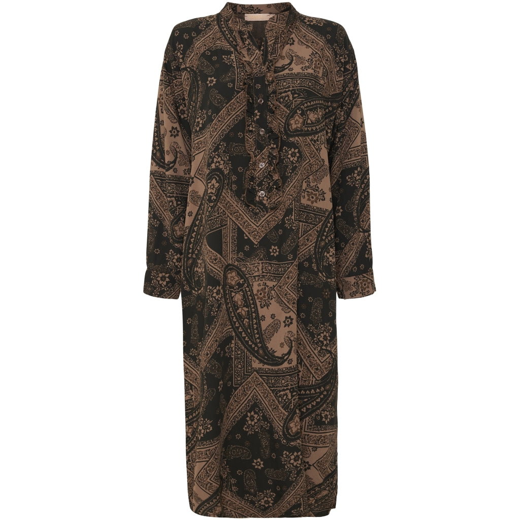 MARTA DU CHATEAU Marta Du Chateau dame kjole - 4850 Restudsalg Tabacco Print