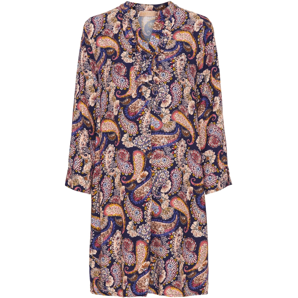 MARTA DU CHATEAU Marta Du Chateau dame kjole 2604B Dress Navy V/5 New