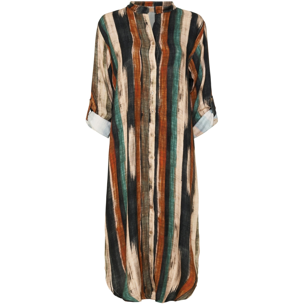 MARTA DU CHATEAU Marta Du Chateau dame kjole 4853 Restudsalg Black Multi Stripe