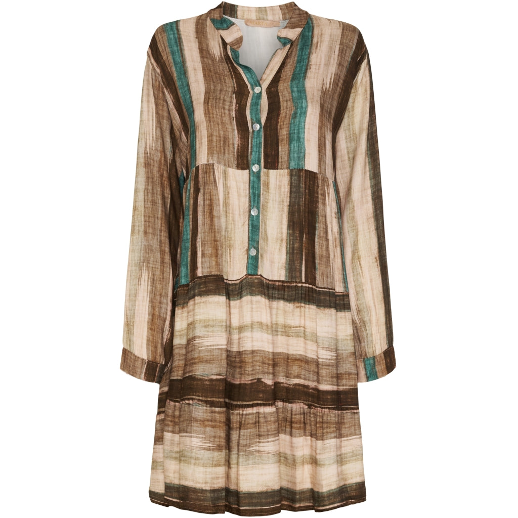 MARTA DU CHATEAU Marta Du Chateau dame kjole 4905 Restudsalg Camello Multi Stripe
