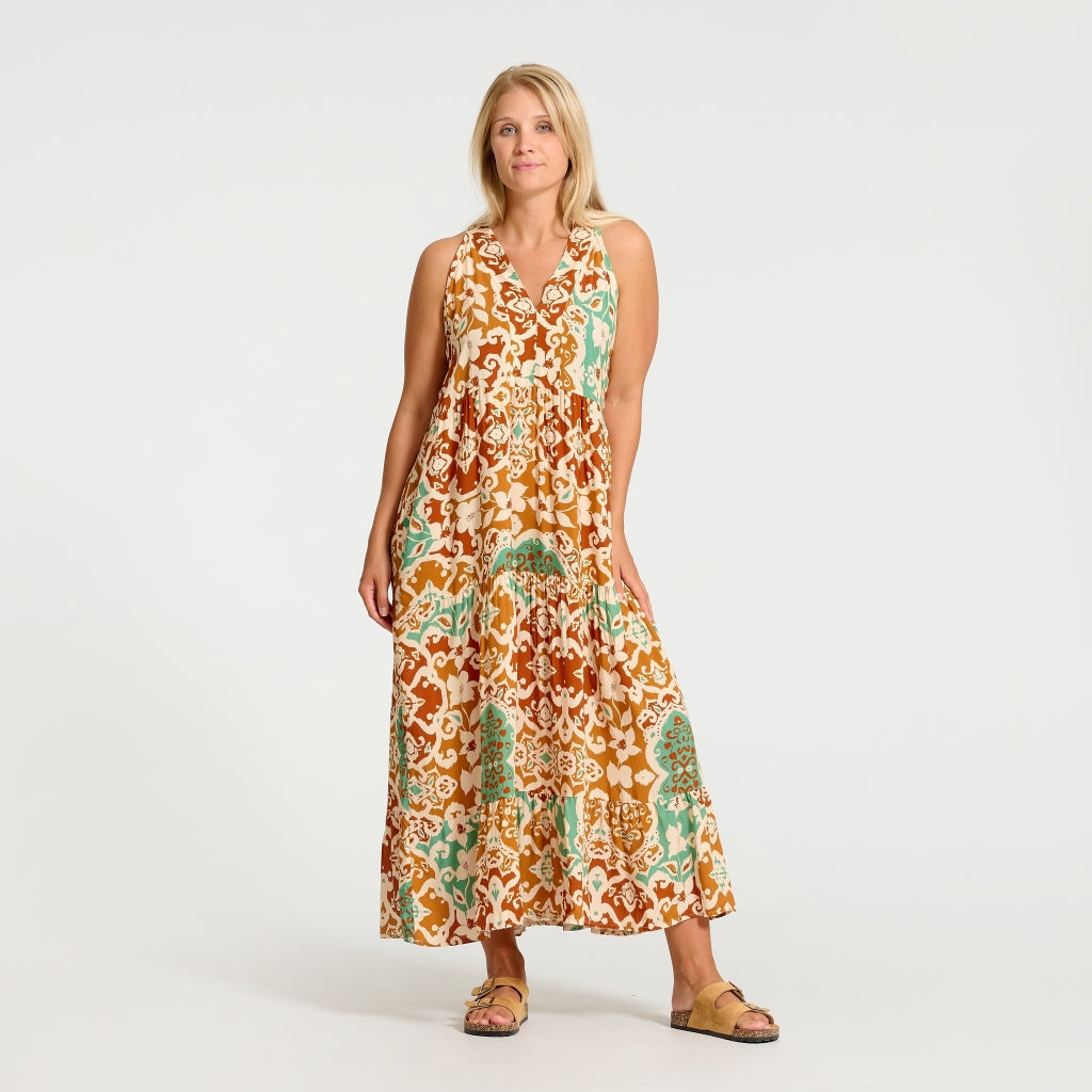 MARTA DU CHATEAU Marta Du Chateau dame kjole 5250 Dress Tabacco Print