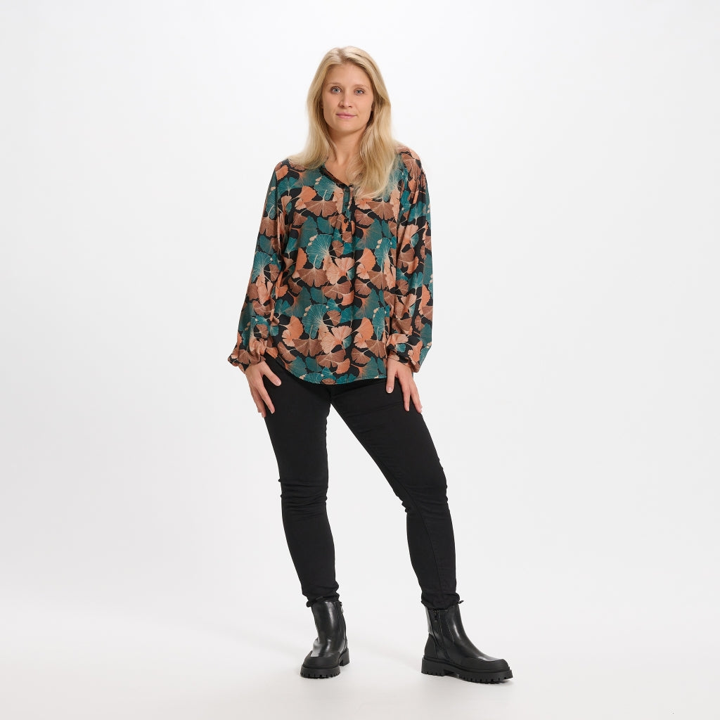 MARTA DU CHATEAU Marta Du Chateau dame skjorte - 8128 Shirt Black/Ottanio