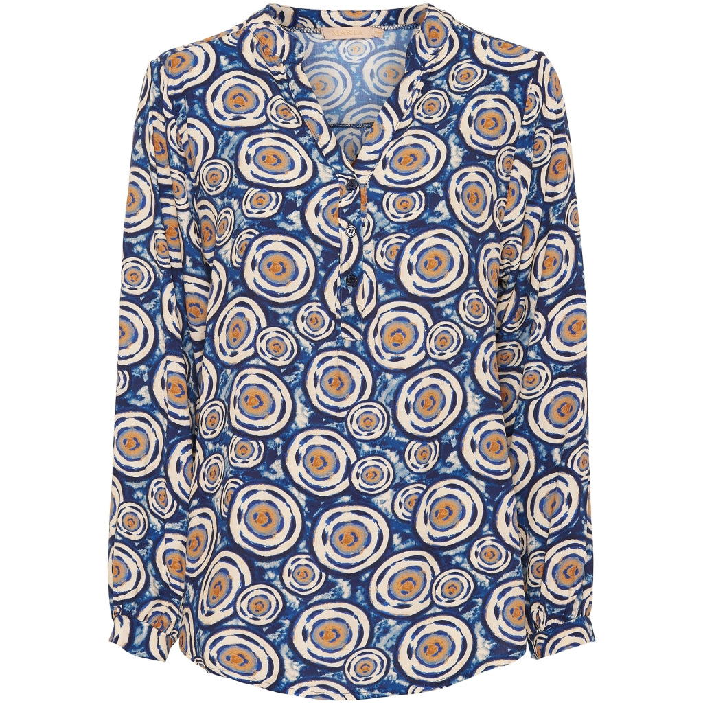 MARTA DU CHATEAU Marta Du Chateau dame skjorte - 8128 Shirt Blue8