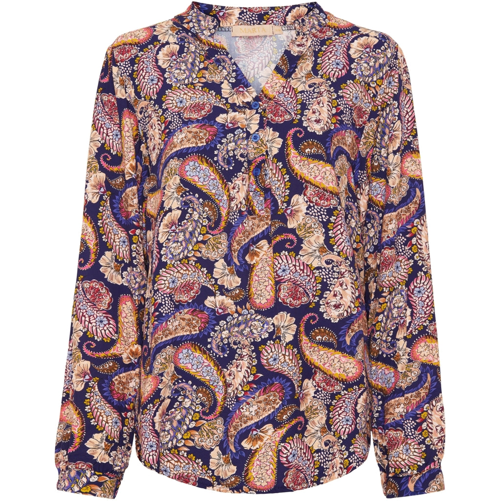 MARTA DU CHATEAU Marta Du Chateau dame skjorte - 8128 Shirt Navy v5