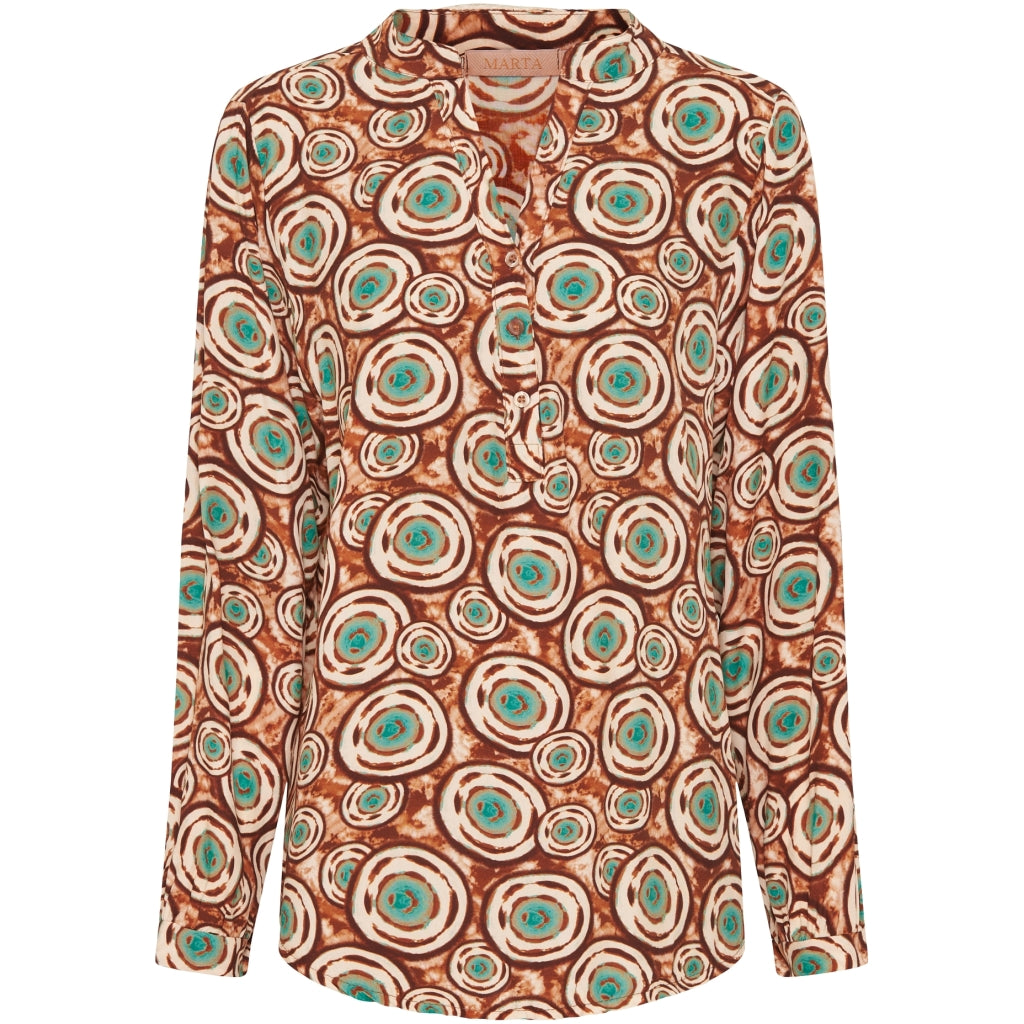 MARTA DU CHATEAU Marta Du Chateau dame skjorte - 8128 Shirt Tabacco8