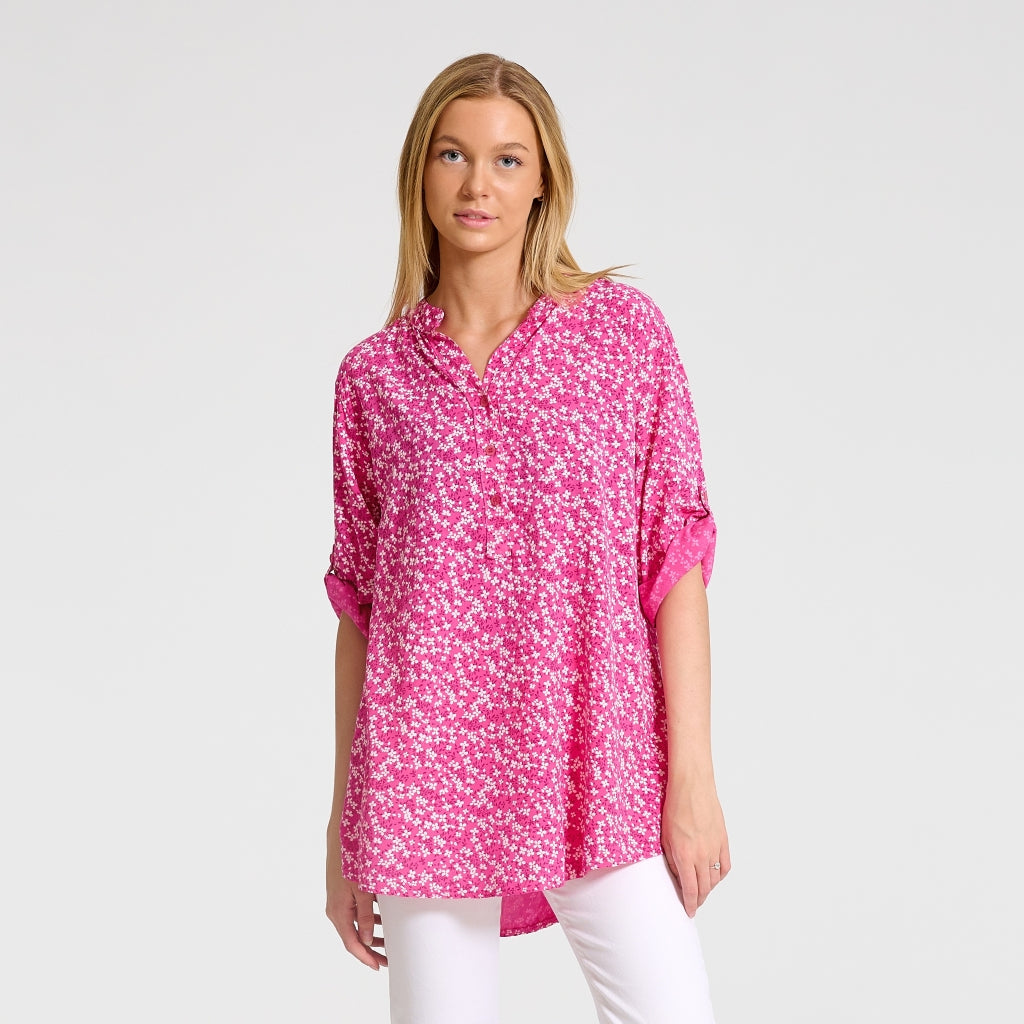 MARTA DU CHATEAU Marta Du Chateau dame skjorte 0303 SS Restudsalg Fuxia