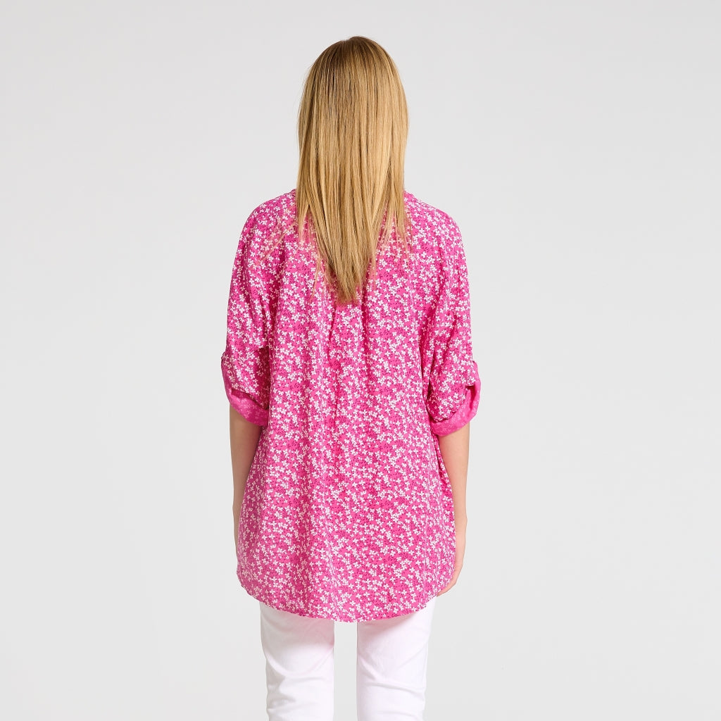 MARTA DU CHATEAU Marta Du Chateau dame skjorte 0303 SS Restudsalg Fuxia