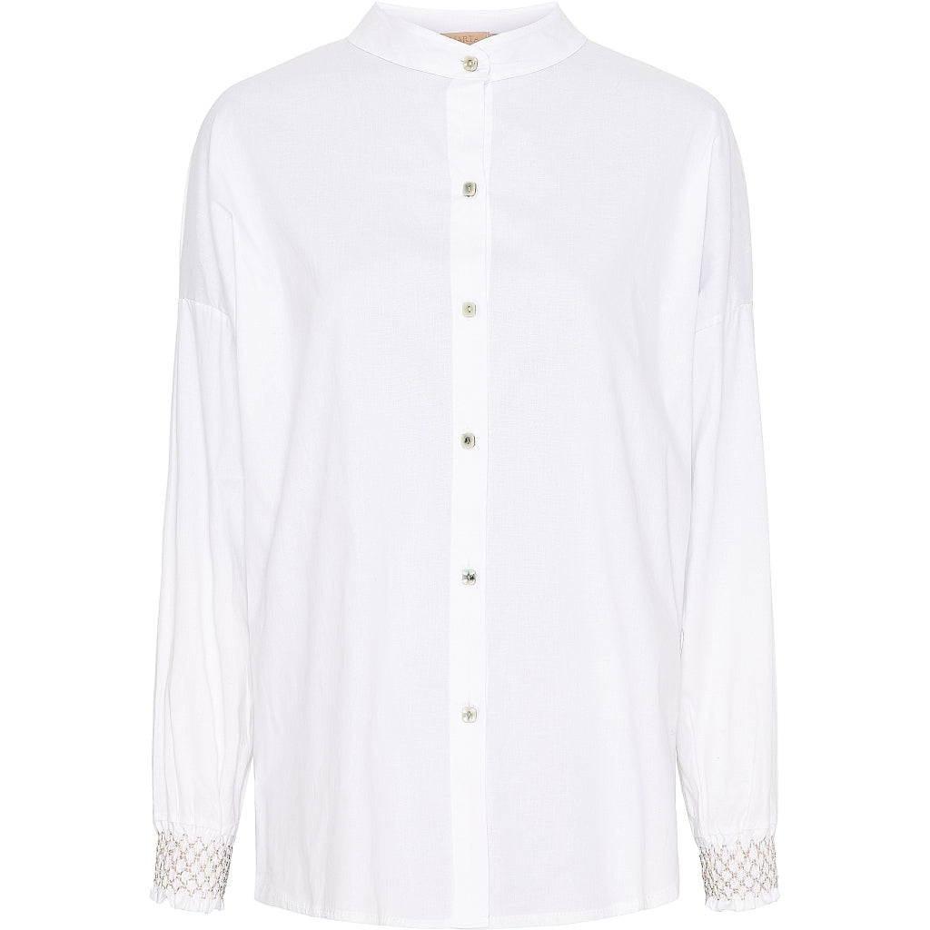 MARTA DU CHATEAU Marta Du Chateau dame skjorte 1626 Restudsalg White/Gold