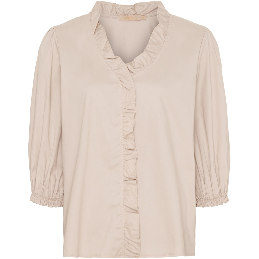 MARTA DU CHATEAU Marta Du Chateau dame skjorte 2177 Restudsalg Beige02