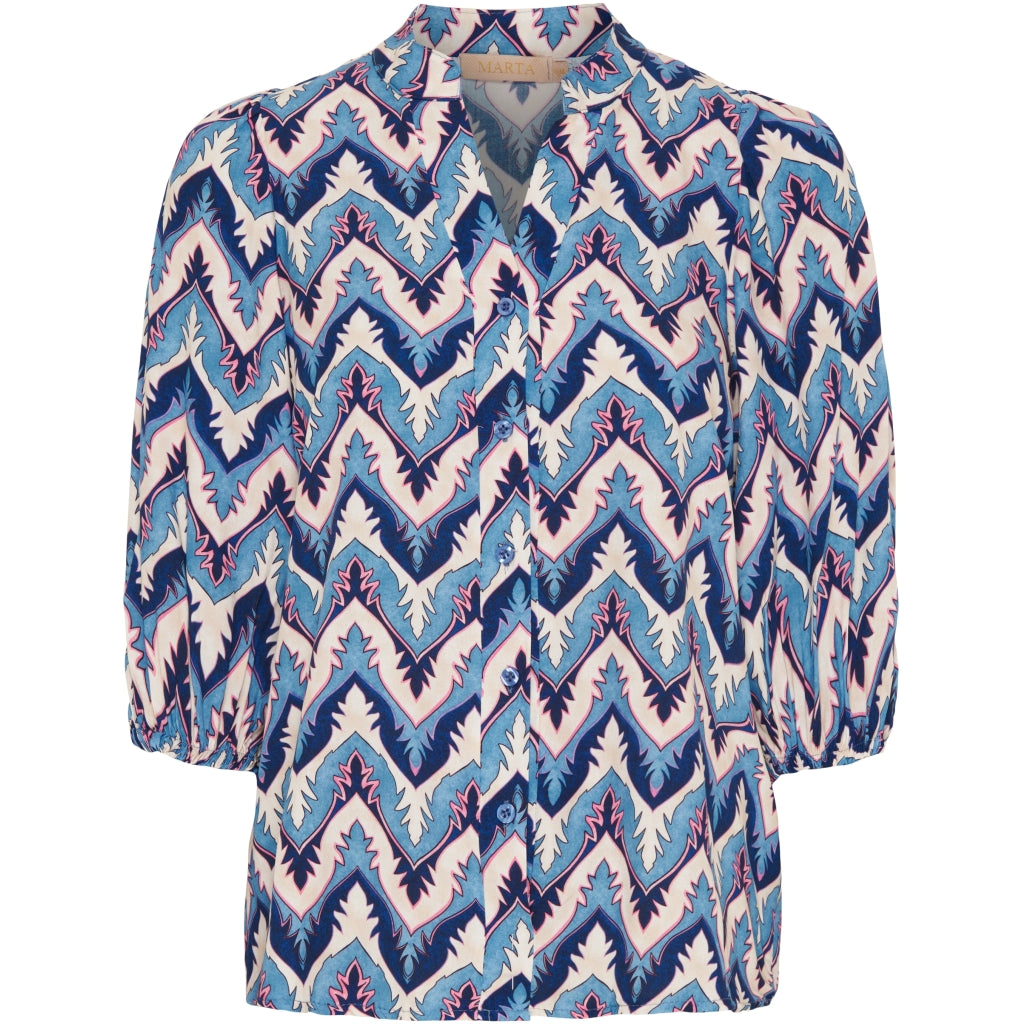 MARTA DU CHATEAU Marta Du Chateau dame skjorte 2648B Shirt Blue Scuro FH2062