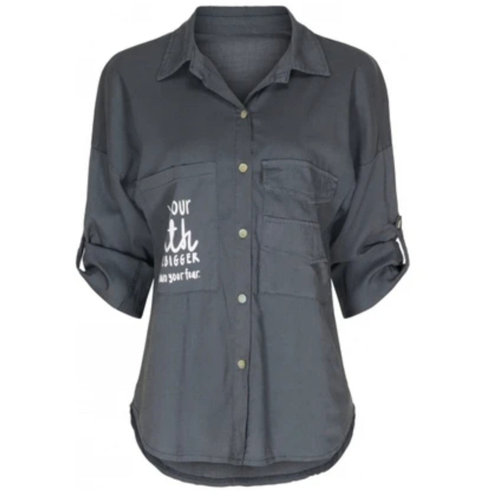 MARTA DU CHATEAU Marta Du Chateau dame skjorte 4862 Restudsalg Grigio