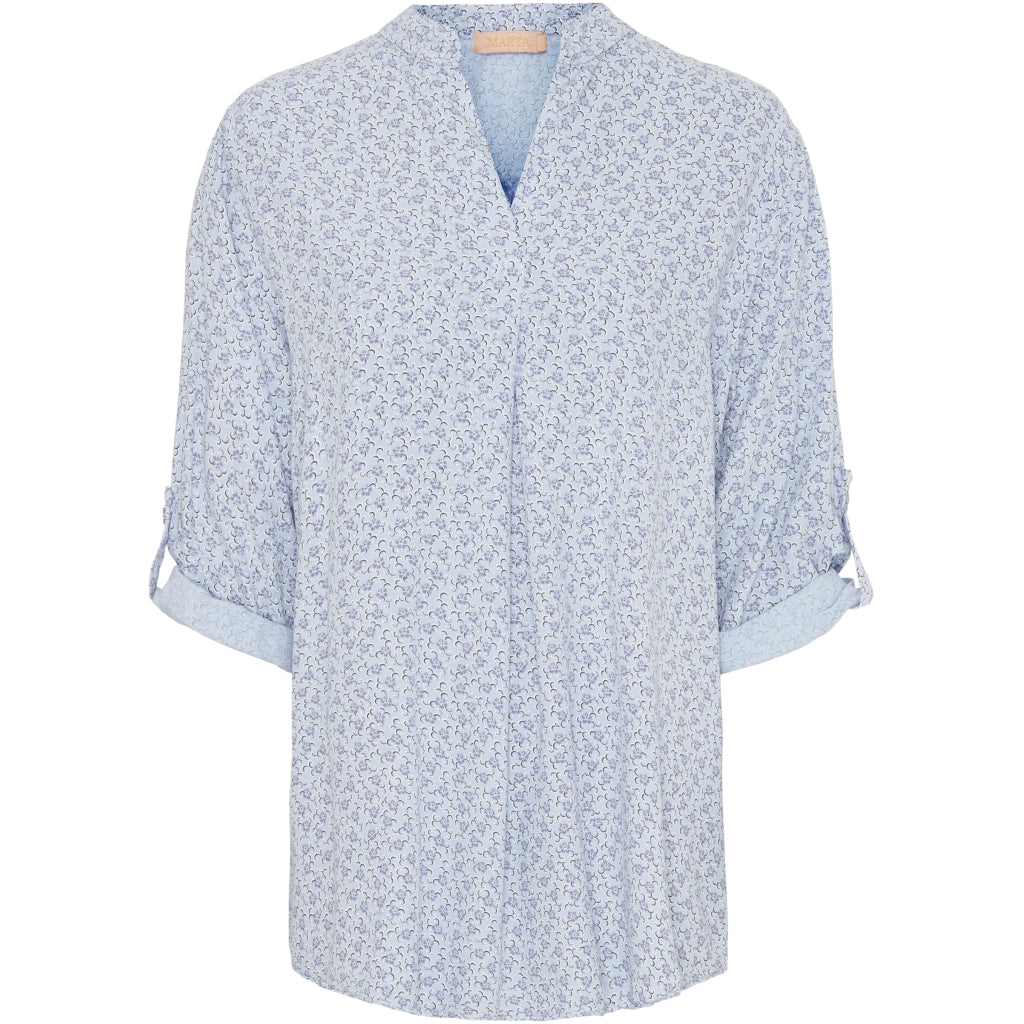 MARTA DU CHATEAU Marta Du Chateau dame skjorte 7185 Restudsalg Daisy Light Blue