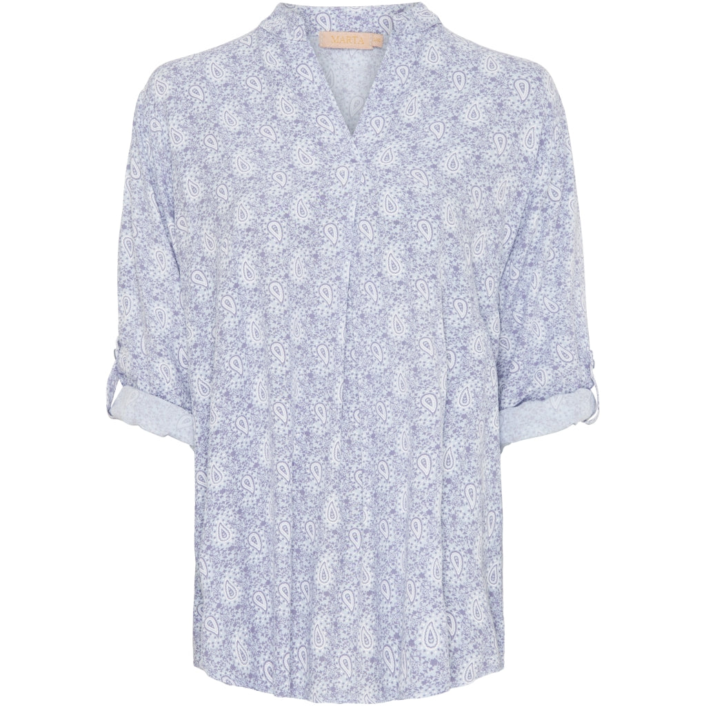 MARTA DU CHATEAU Marta Du Chateau dame skjorte 7185 Restudsalg Drop Light Blue