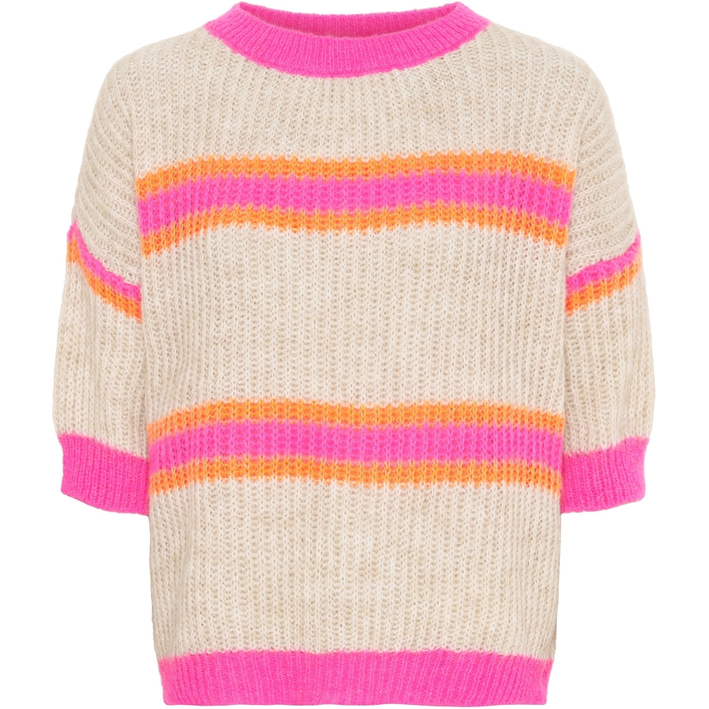 MARTA DU CHATEAU Marta Du Chateau dame strik 6127 Knit Beige/Orange/Fuxia