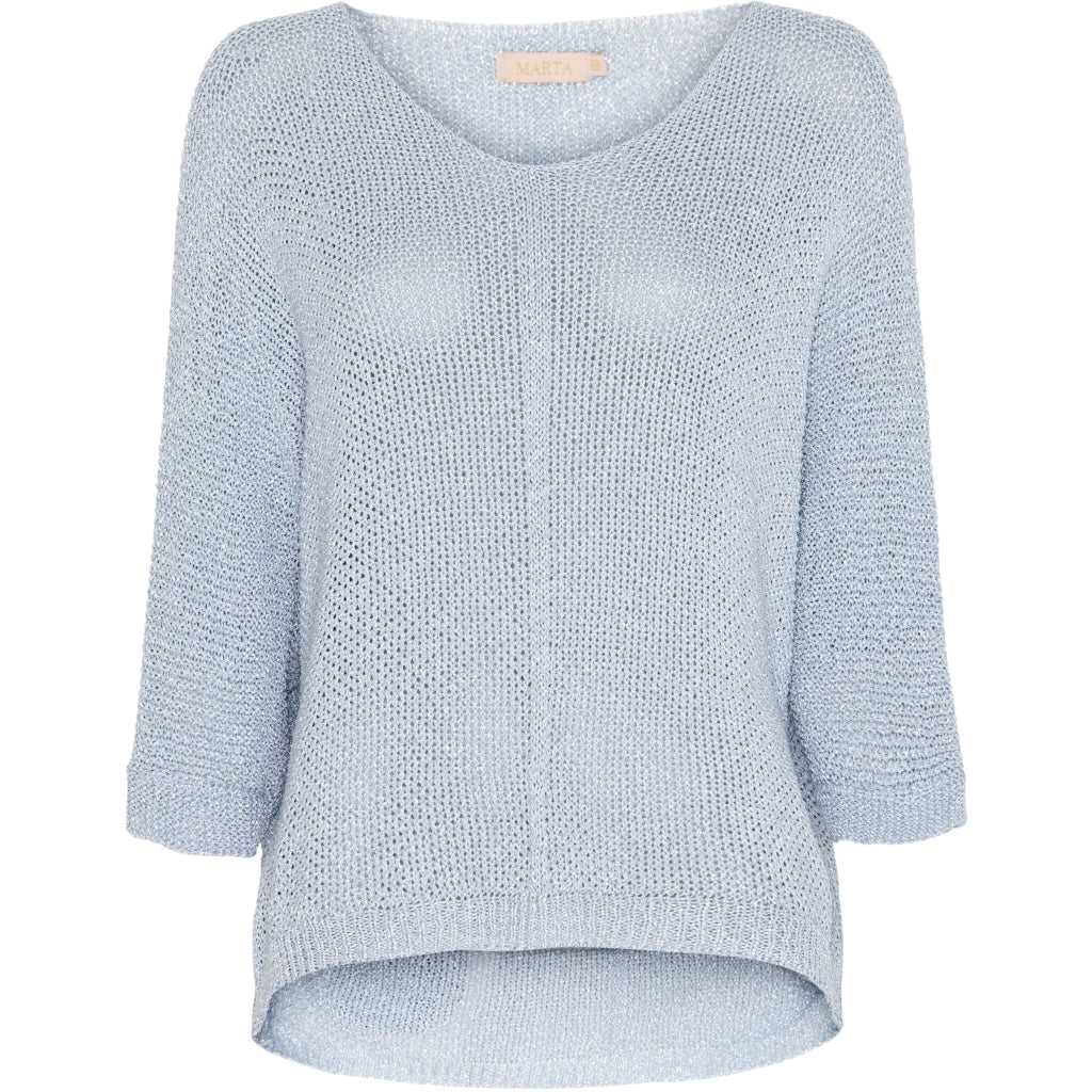 MARTA DU CHATEAU Marta Du Chateau dame strik 7011 Knit Celeste Blue