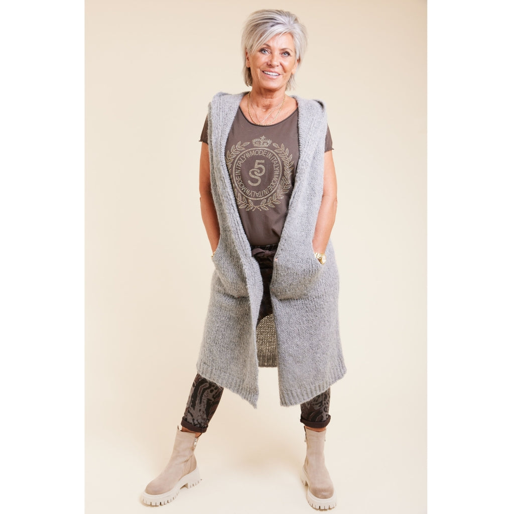 MARTA DU CHATEAU Marta Du Chateau dame strik cardigan 271 Restudsalg Light Grey