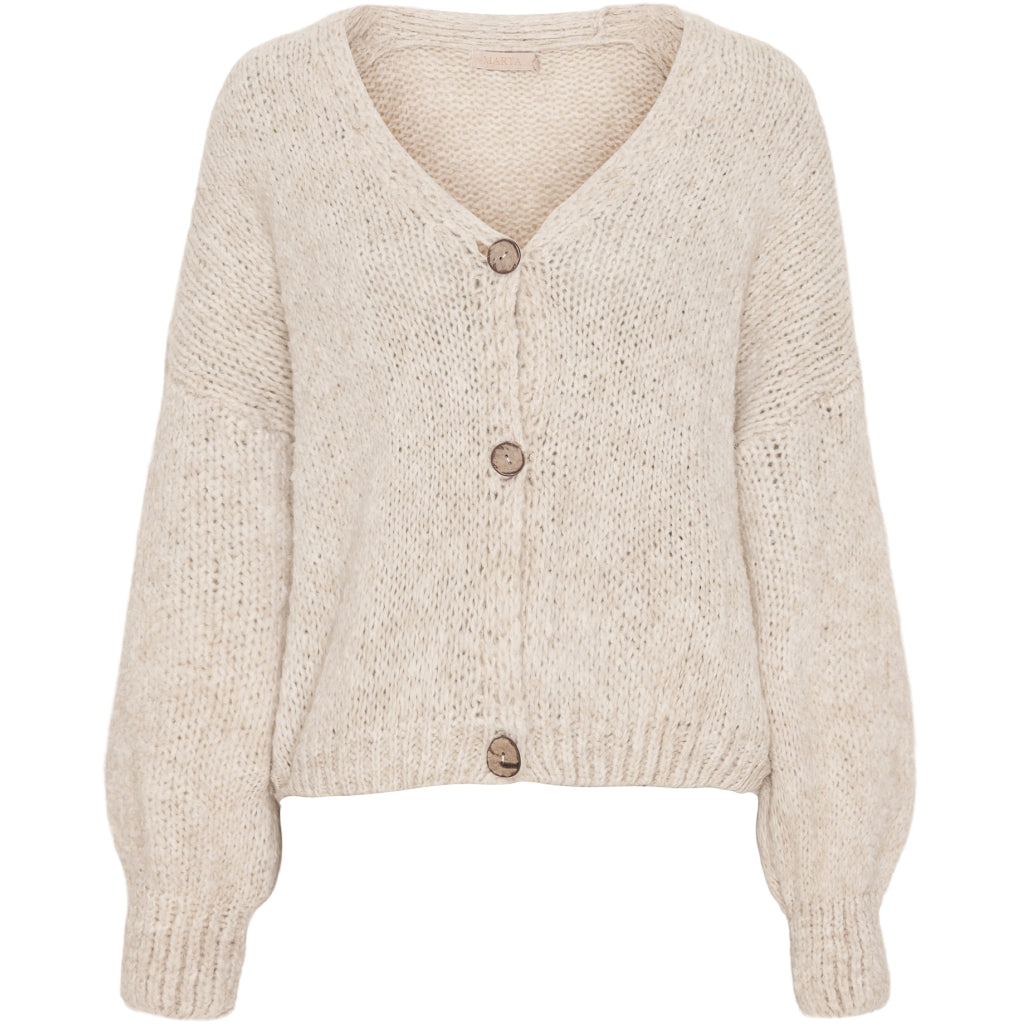 MARTA DU CHATEAU Marta Du Chateau dame strik cardigan 349 Cardigan Beige