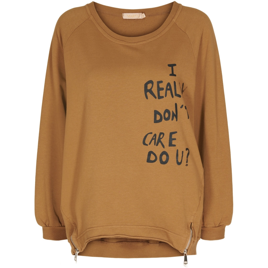 MARTA DU CHATEAU Marta Du Chateau dame sweatshirt 83592 Restudsalg Tabacco