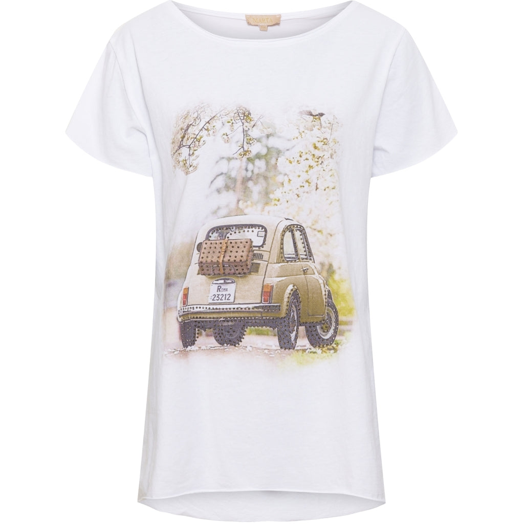 MARTA DU CHATEAU Marta Du Chateau dame t-shirt 0301-SS Restudsalg Beige