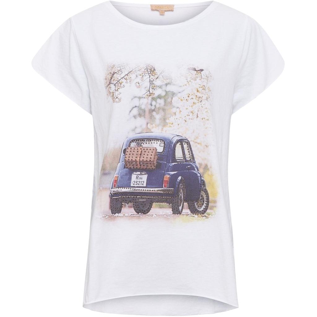 MARTA DU CHATEAU Marta Du Chateau dame t-shirt 0301-SS Restudsalg Blue