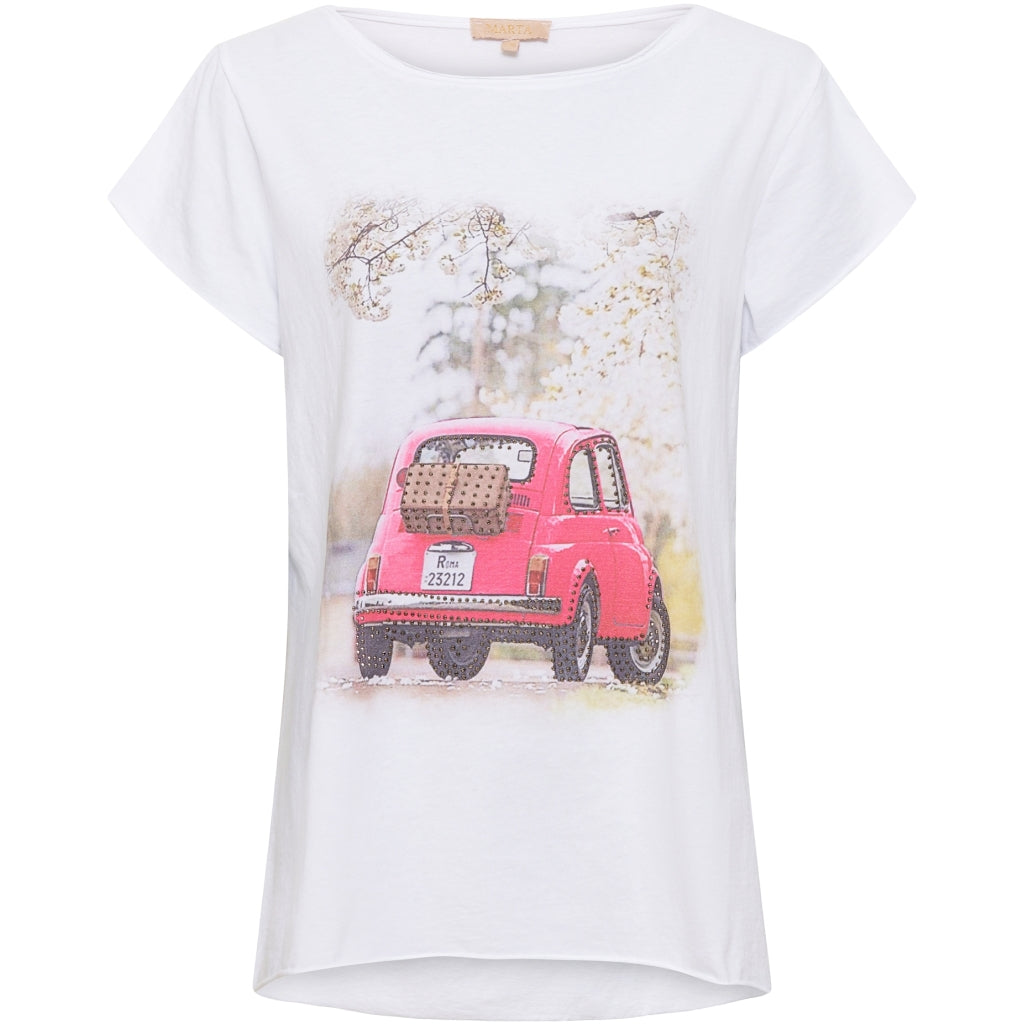 MARTA DU CHATEAU Marta Du Chateau dame t-shirt 0301-SS Restudsalg Fuxia
