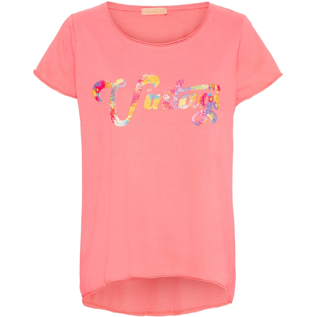 MARTA DU CHATEAU Marta Du Chateau dame t-shirt 1535 Restudsalg Corallo Vintage