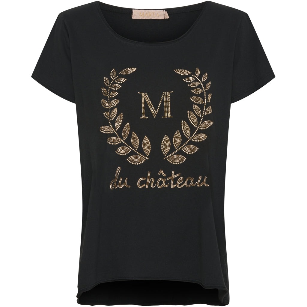 MARTA DU CHATEAU Marta Du Chateau dame t-shirt 1535 Restudsalg SS Black