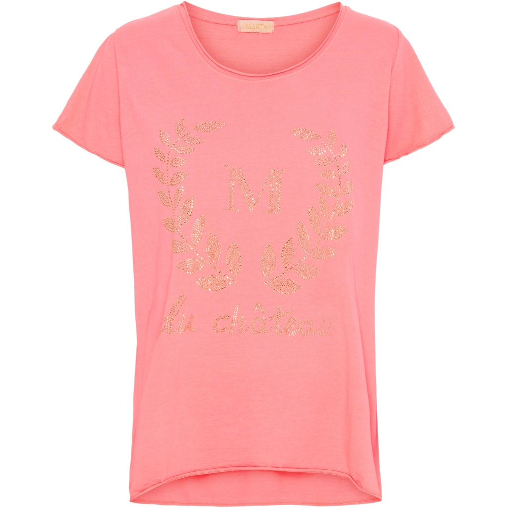 MARTA DU CHATEAU Marta Du Chateau dame t-shirt 1535 Restudsalg SS Corallo
