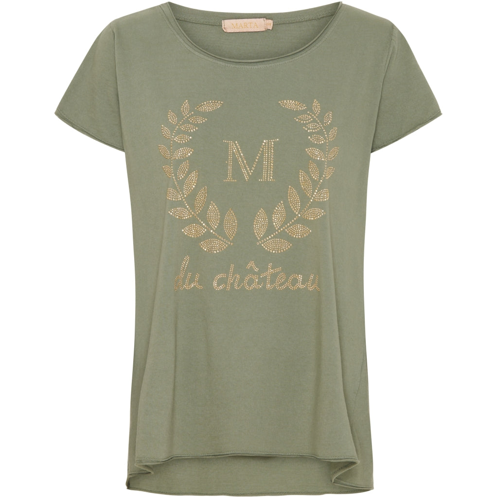 MARTA DU CHATEAU Marta Du Chateau dame t-shirt 1535 Restudsalg SS Light Military