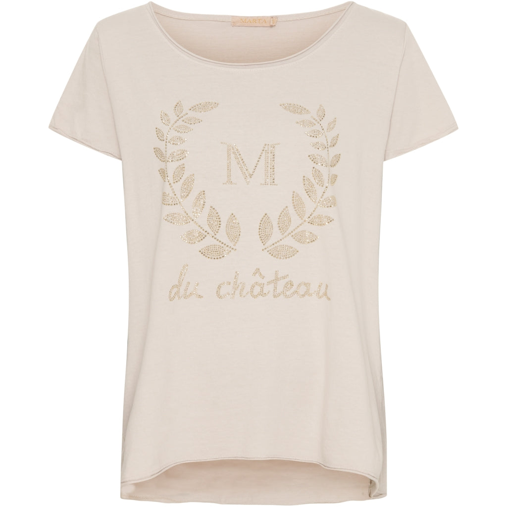 MARTA DU CHATEAU Marta Du Chateau dame t-shirt 1535 Restudsalg SS Sabbia