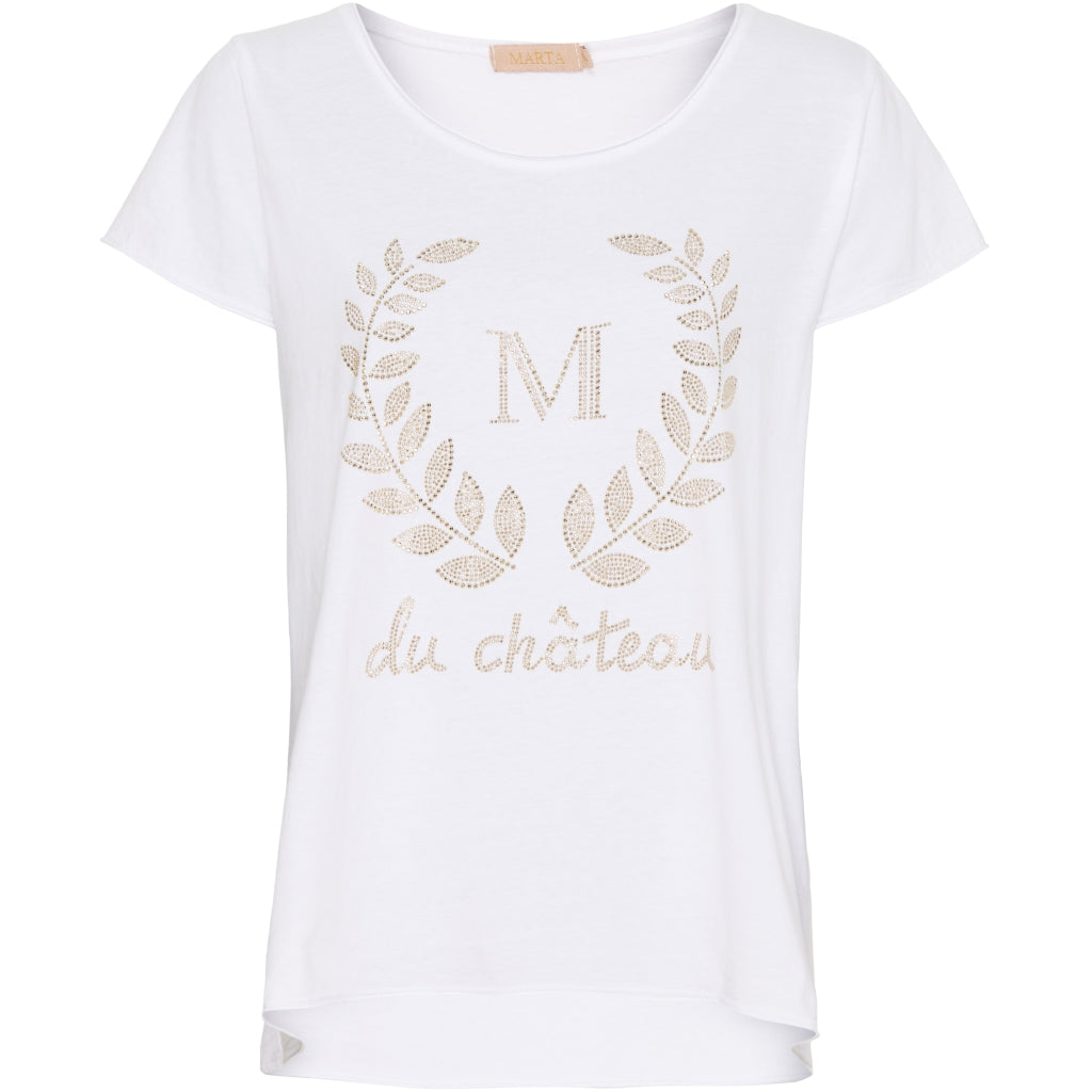 MARTA DU CHATEAU Marta Du Chateau dame t-shirt 1535 Restudsalg SS White