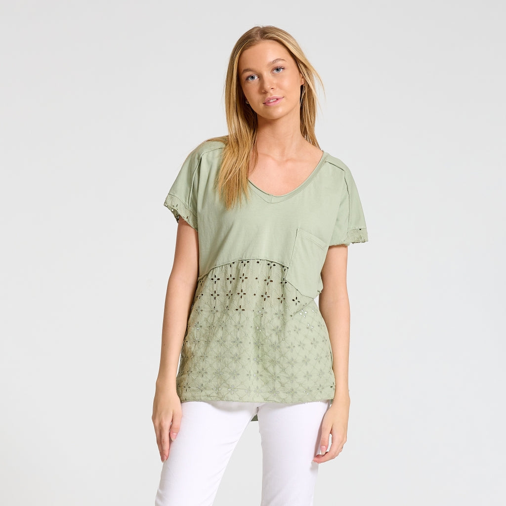 MARTA DU CHATEAU Marta Du Chateau dame t-shirt 41058 T-shirt Kaki