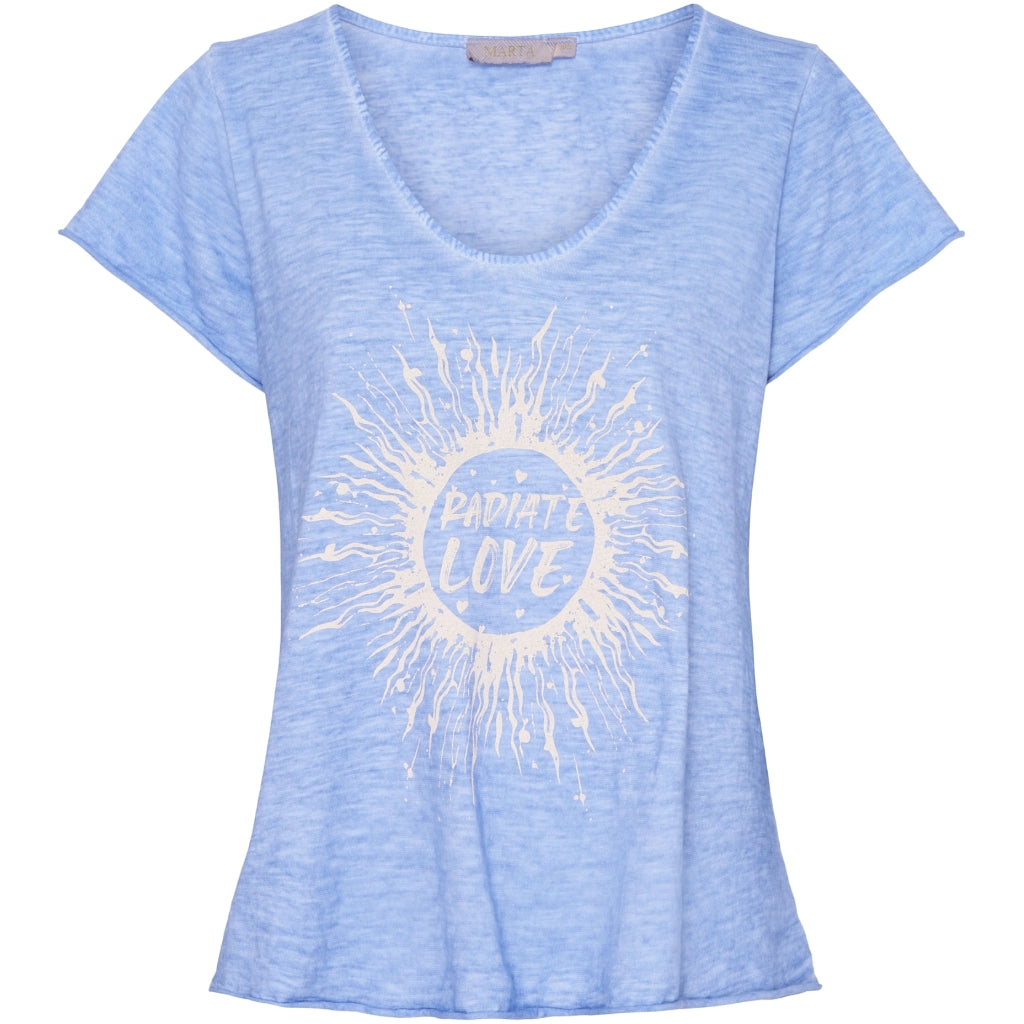 MARTA DU CHATEAU Marta Du Chateau dame t-shirt 5666 Restudsalg Sky