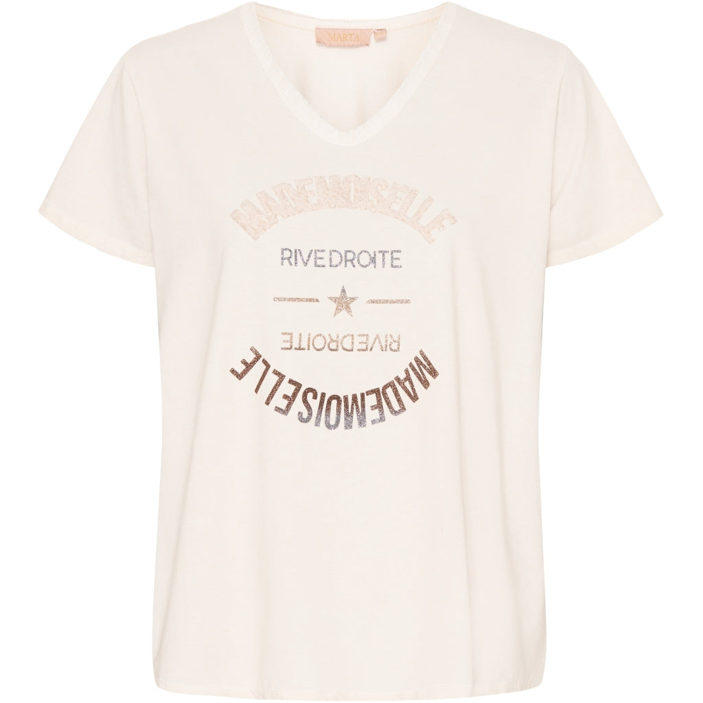 MARTA DU CHATEAU Marta Du Chateau dame t-shirt 66091 Restudsalg Beige
