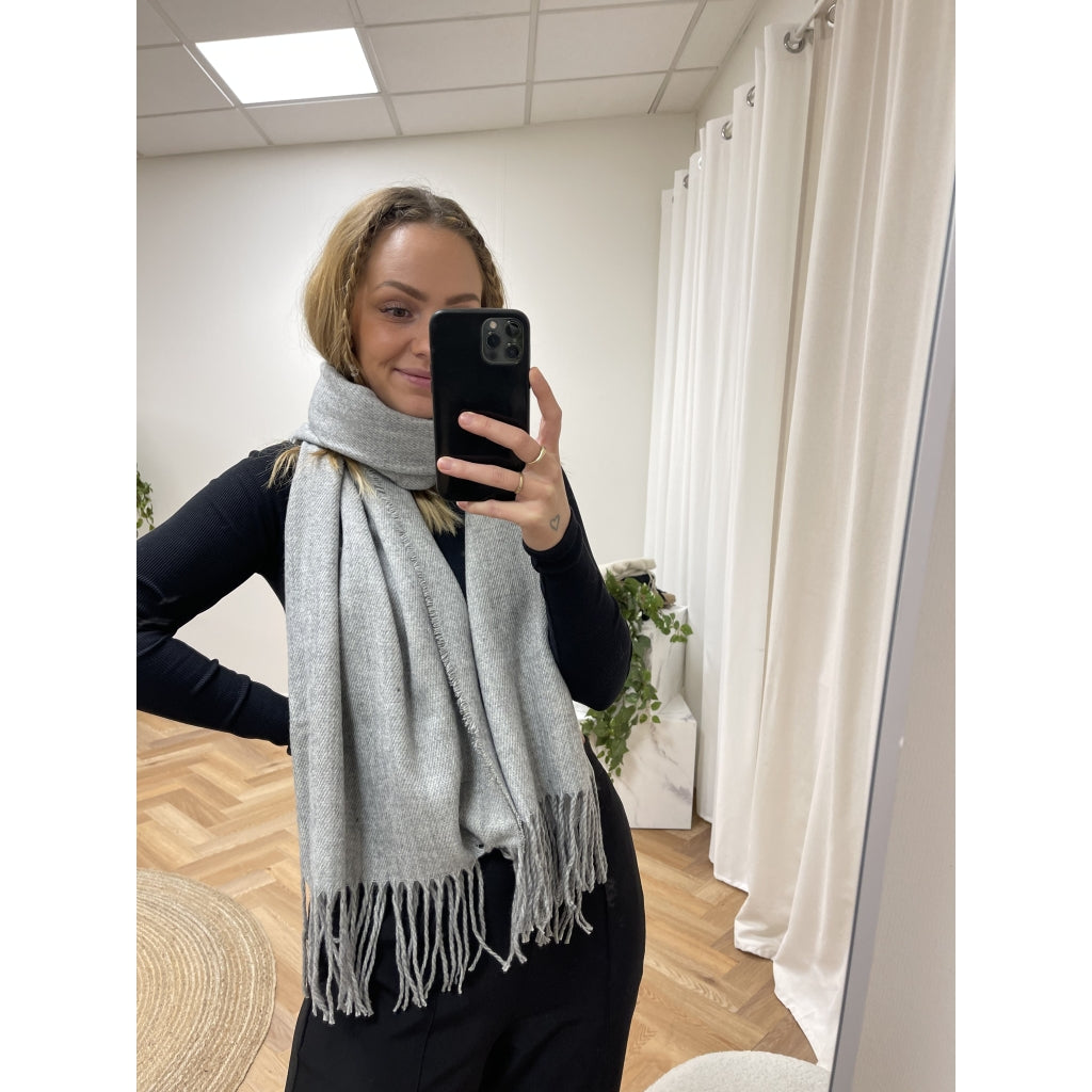 MARTA DU CHATEAU Marta Du Chateau dame tørklæde 171419 Scarf Light Grey Melange