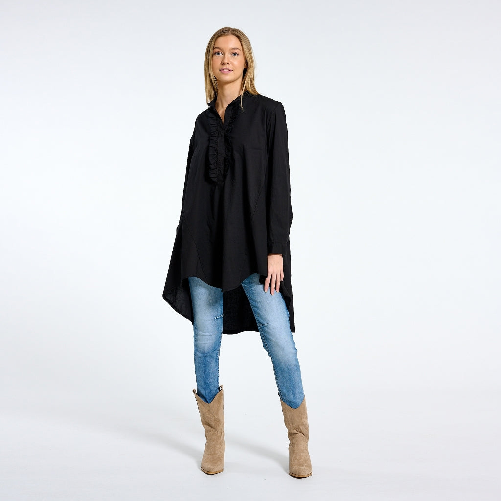 MARTA DU CHATEAU Marta Du Chateau dame tunika 4807 Shirt Plain Black