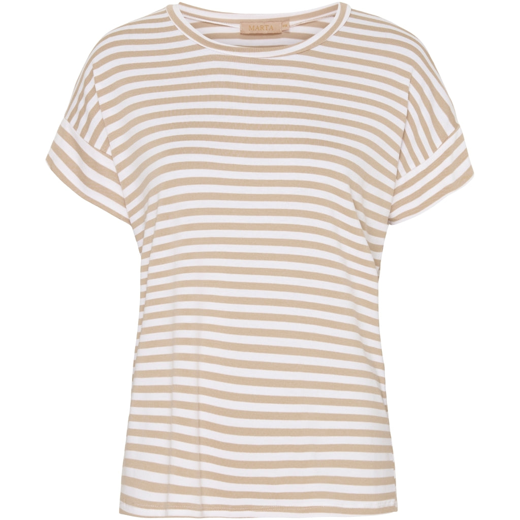 MARTA DU CHATEAU Marta Du Chateau dame t-shirt 85356 Restudsalg Beige
