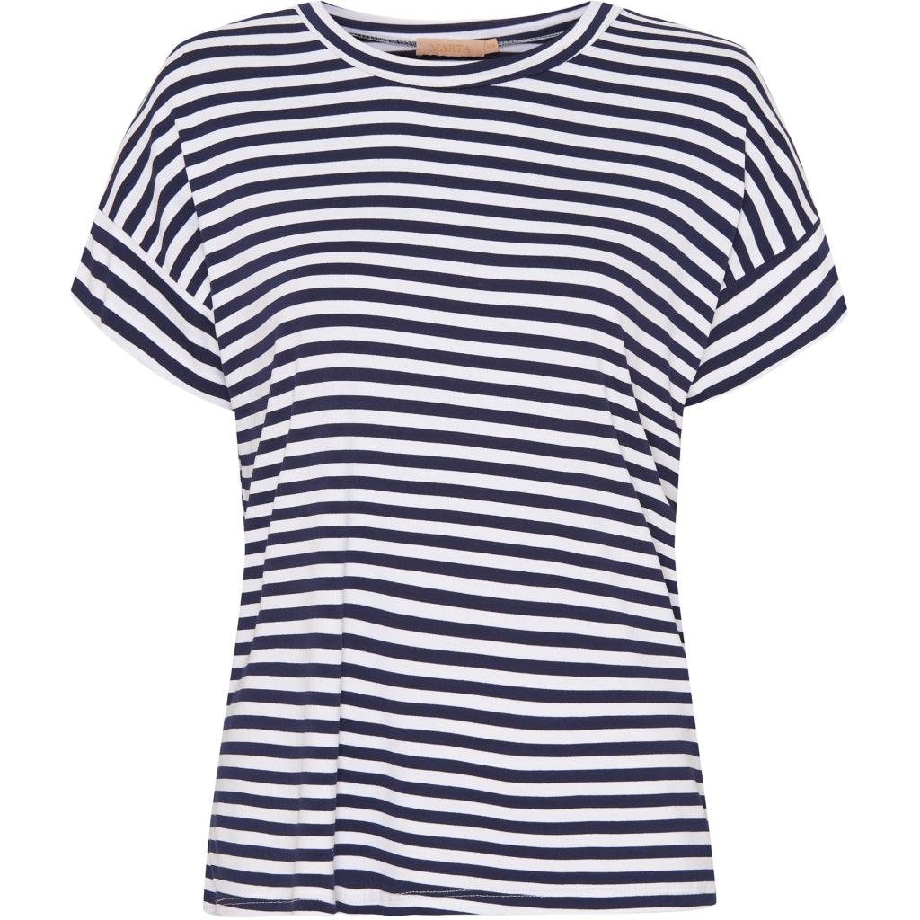 MARTA DU CHATEAU Marta Du Chateau dame t-shirt 85356 Restudsalg Blue scuro