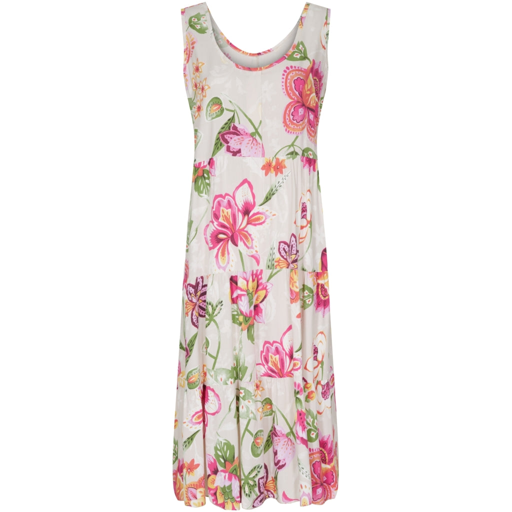 MARTA DU CHATEAU Marta Kjole 3875 Flower Restudsalg Beige