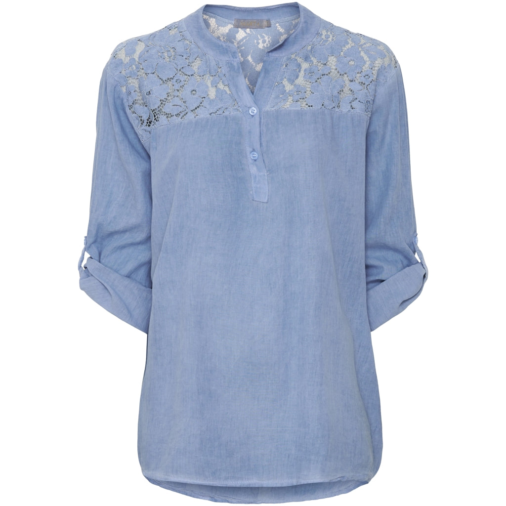 MARTA DU CHATEAU Marta du Chateau dame bluse 20325 Restudsalg Jeans Blue