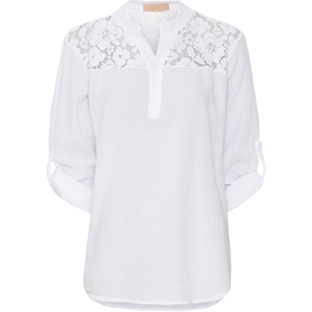 MARTA DU CHATEAU Marta du Chateau dame bluse 20325 Restudsalg White