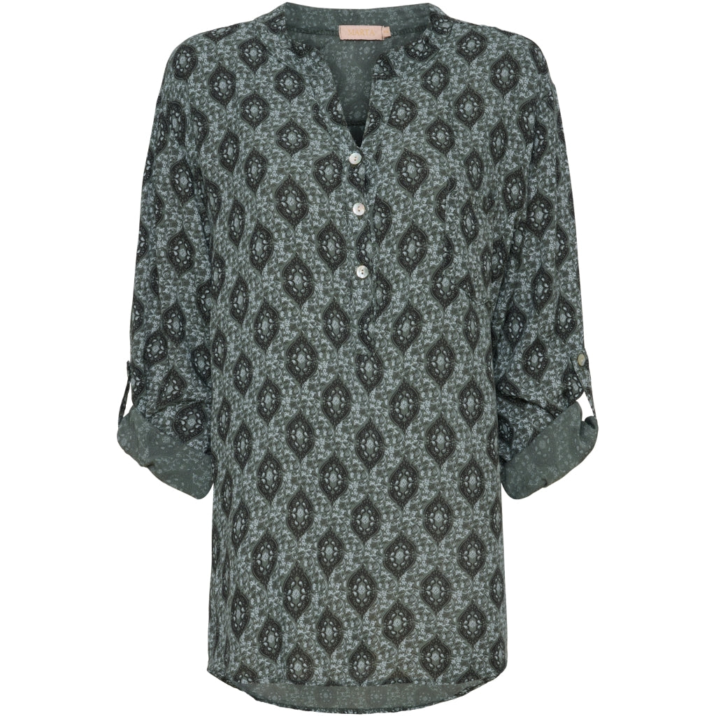 MARTA DU CHATEAU Marta du Chateau dame bluse 2255 Restudsalg Military