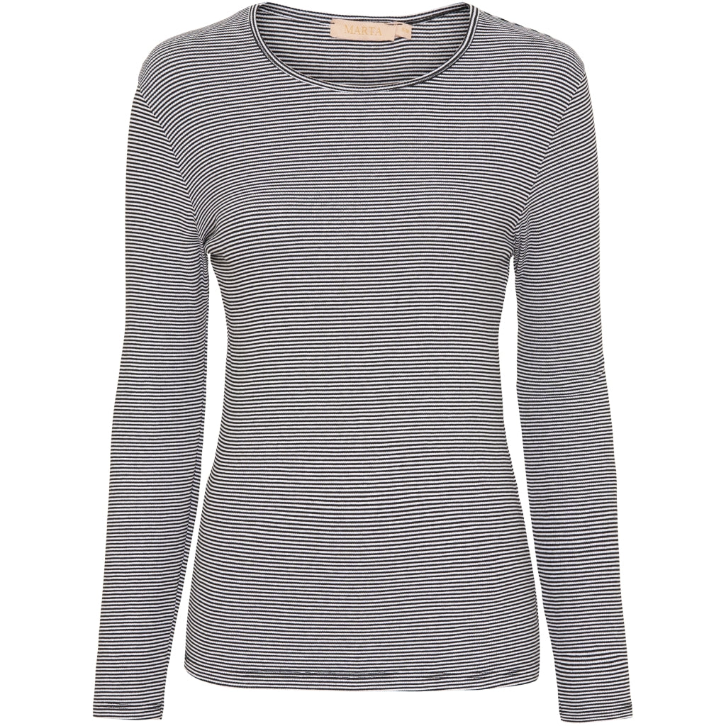 MARTA DU CHATEAU Marta du Chateau dame bluse 4906 T-shirt Black/white