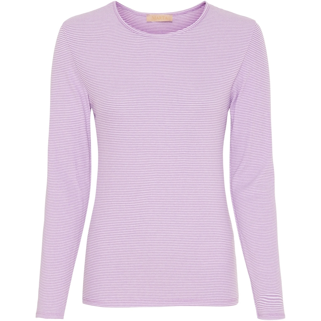 MARTA DU CHATEAU Marta du Chateau dame bluse 4906 T-shirt Lilac/White