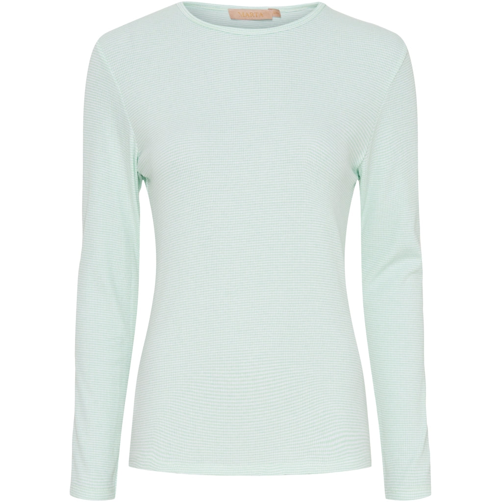MARTA DU CHATEAU Marta du Chateau dame bluse 4906 T-shirt Menta/White