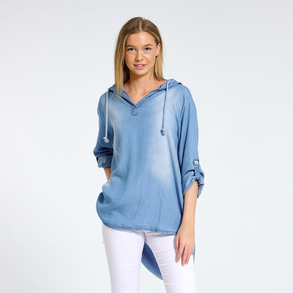 MARTA DU CHATEAU Marta du Chateau dame bluse 50810 Restudsalg Light blue