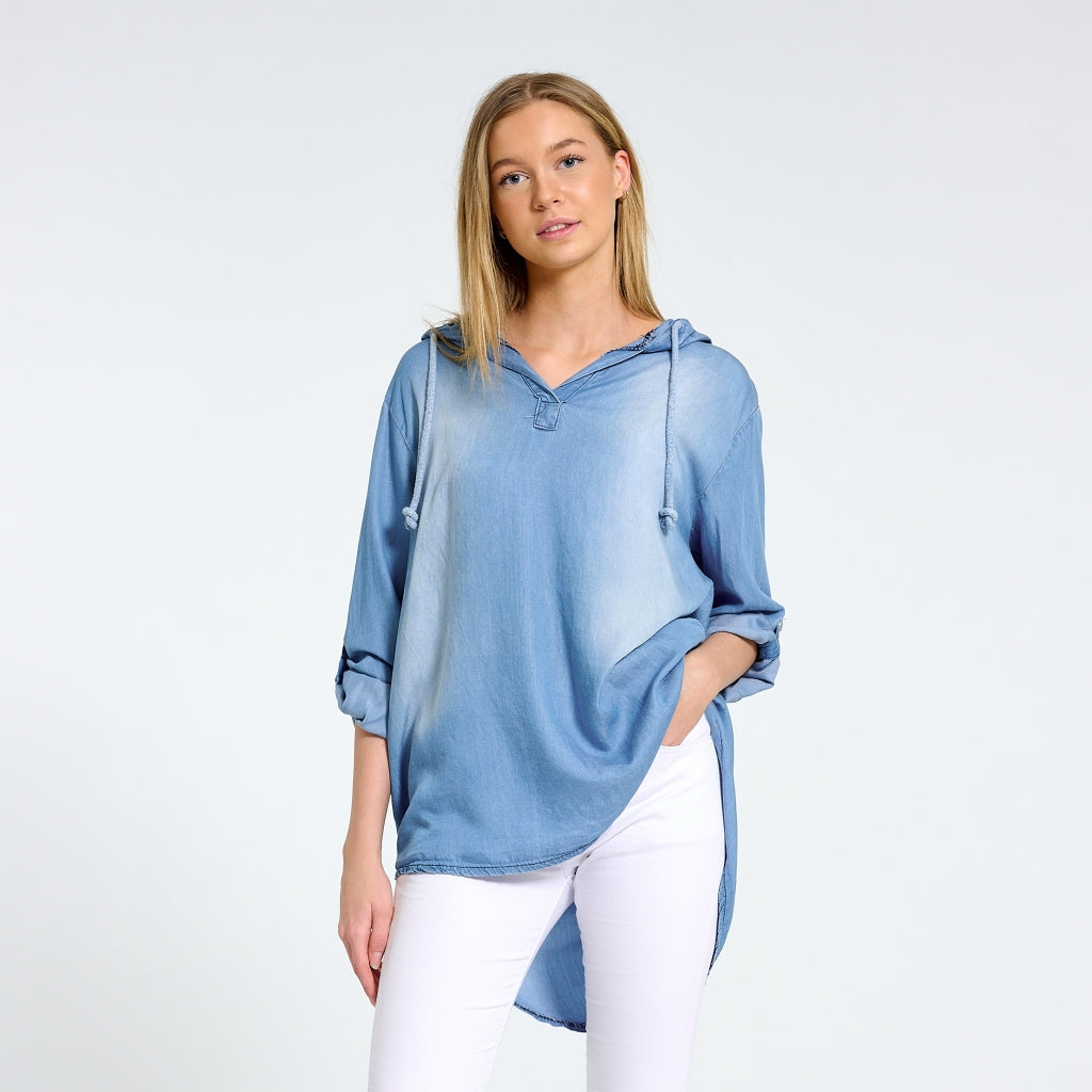 MARTA DU CHATEAU Marta du Chateau dame bluse 50810 Restudsalg Light blue